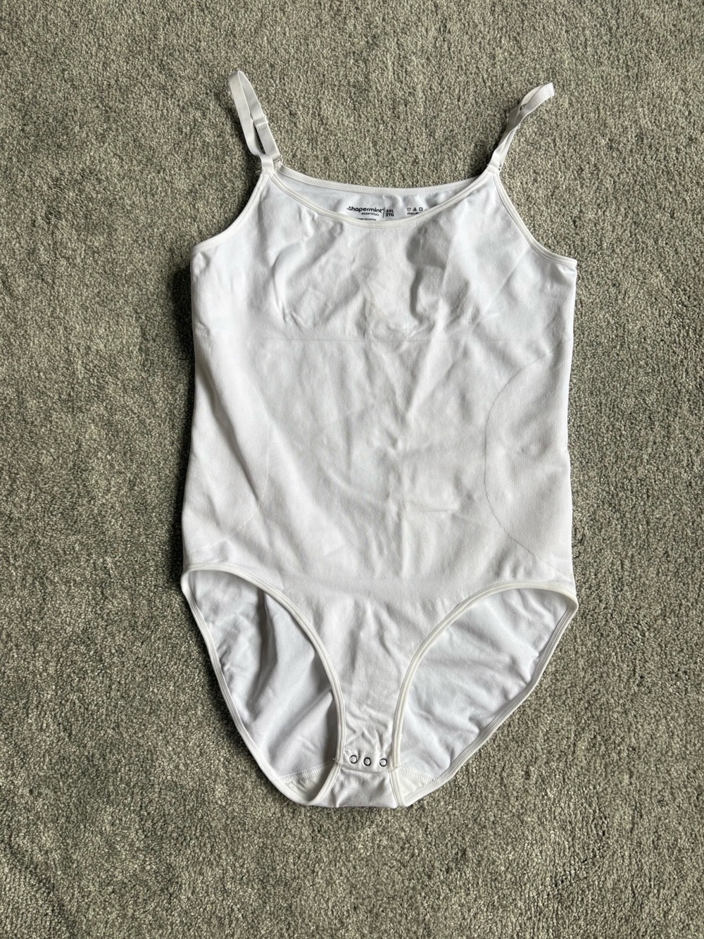 Shapermint White Scoop Neck Shaping Bodysuit - Size 2X - Picture 4 of 8